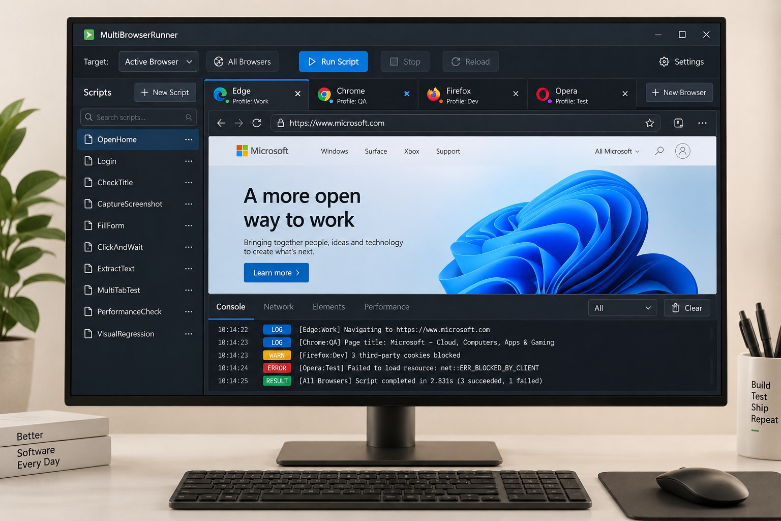 نمای نرم افزار رایگان MultiBrowserRunner برای اجرای هم‌زمان مرورگرها با سشن مستقل